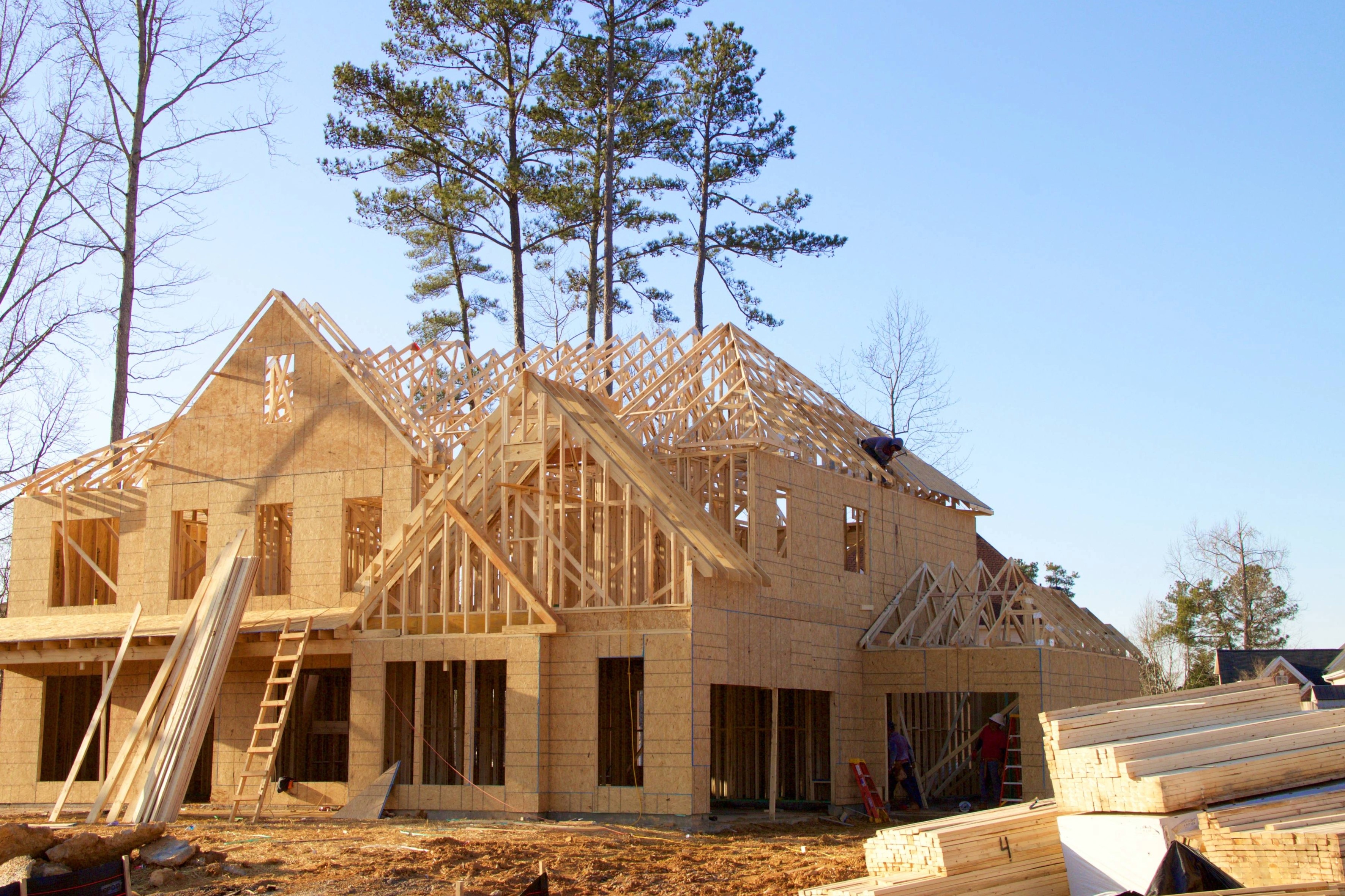 A new house being constructed