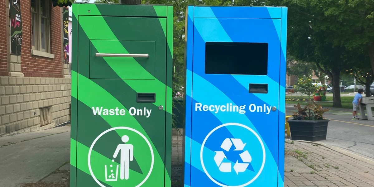 Solar powered waste and recycling compactors. 