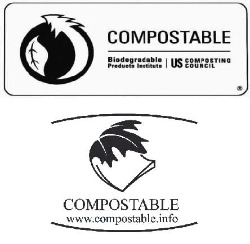 Certified Compostable logo for green bin bags