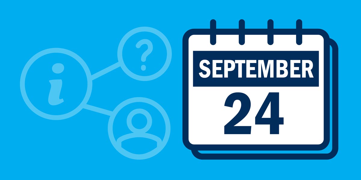 Calendar icon with reminder tax due date September 24, 2021