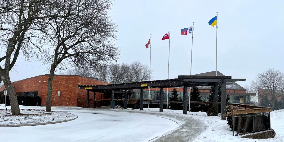 Ukraine Flag at Town Hall