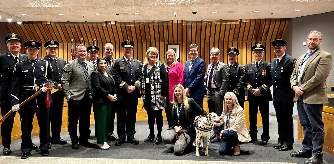 Whitby staff and council members