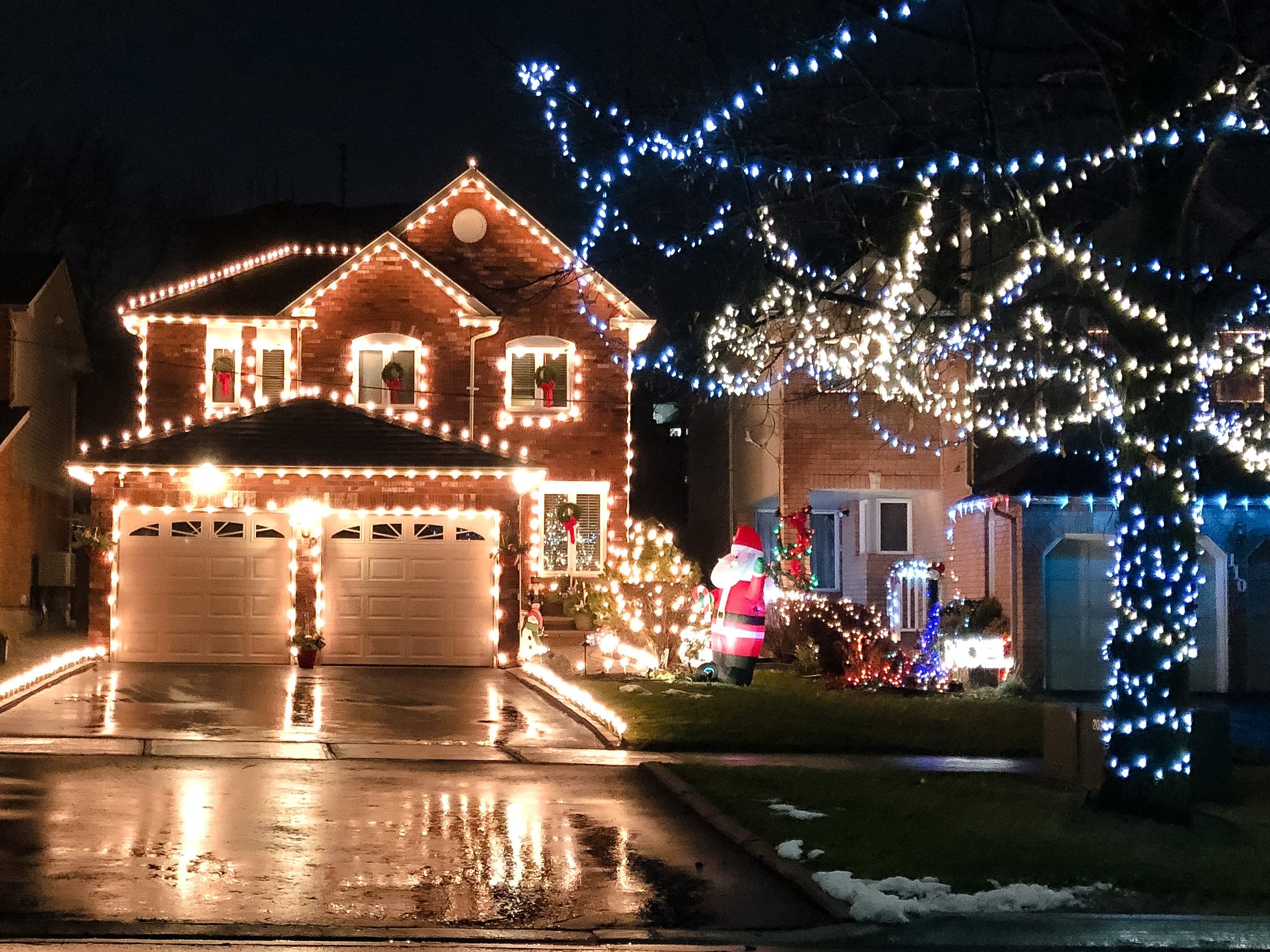 House with Holiday Lights