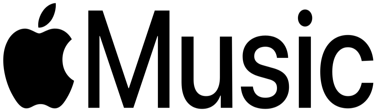 Black and White Apple Music Logo