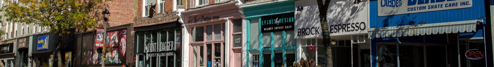 Storefronts in downtown Whitby