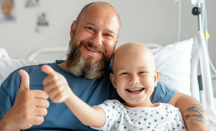 child in a hospital bed