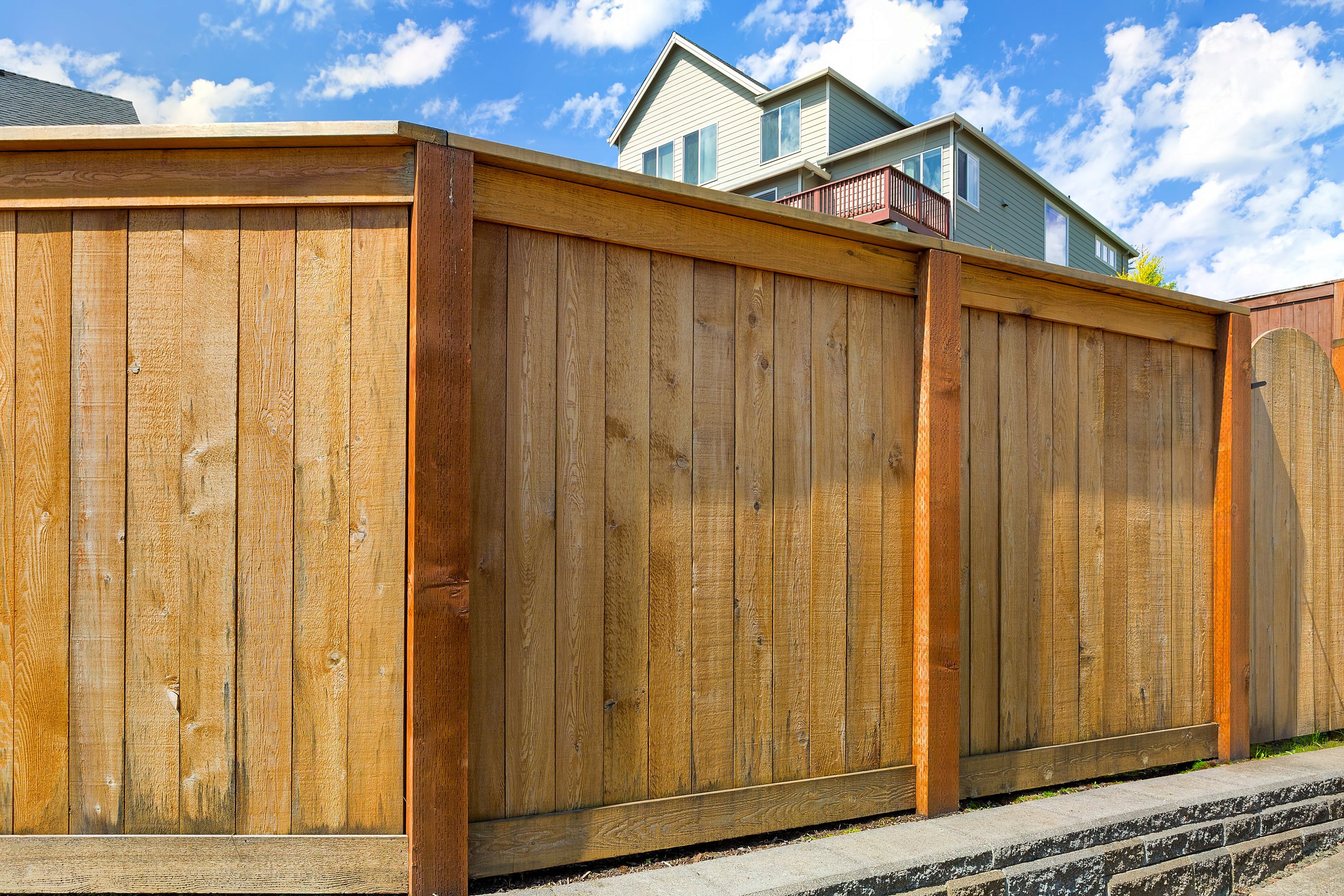 a wooden fence