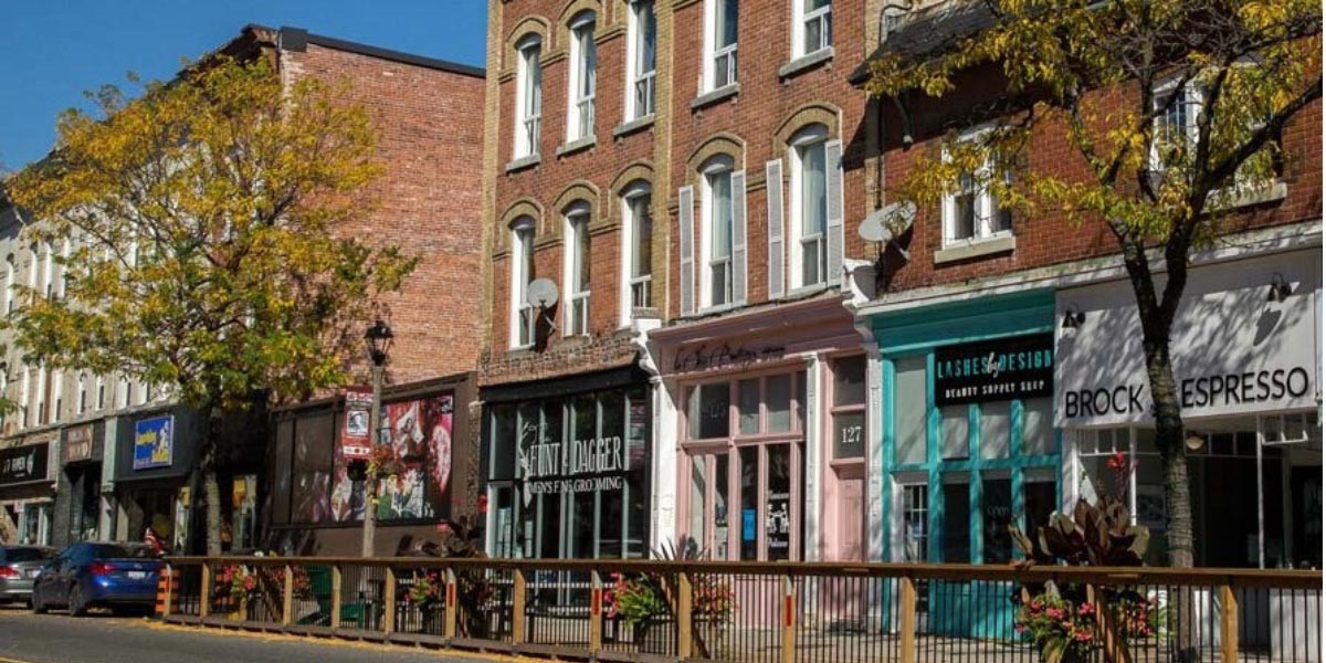 Businesses along Brock Street