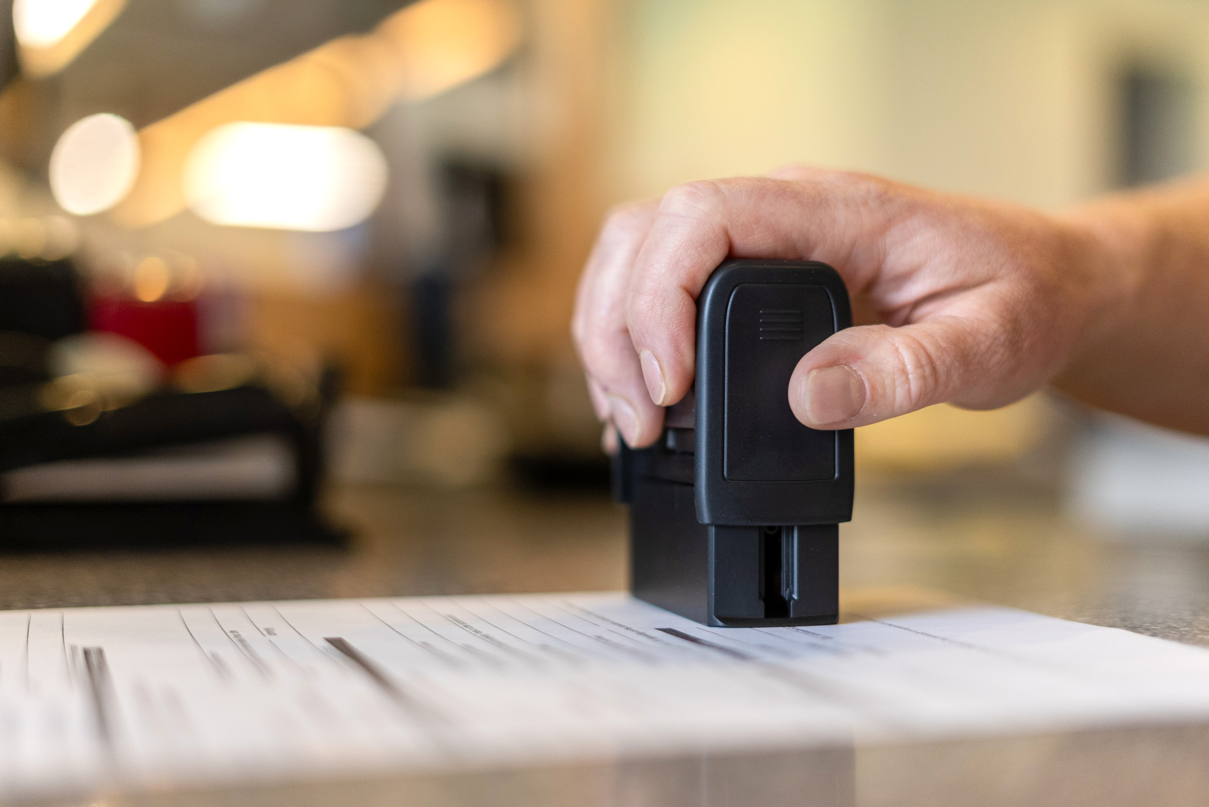 stamping an application