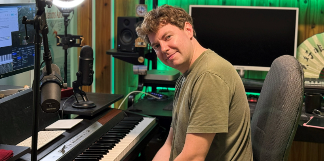 Aaron John in Recording Studio