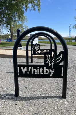 Whitby bike racks at Whitby Visitor's Centre 