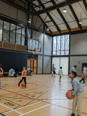 Kids playing basketball at BCCL