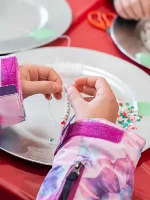 close up of hands crafting