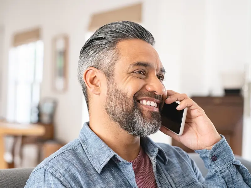 Man on a cell phone