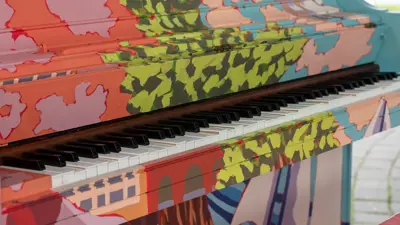 Painted piano at the Whitby Waterfront 
