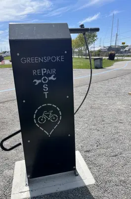 Bike repair station at Whitby Visitor's Centre 
