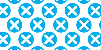 Blue x's vote sympbols