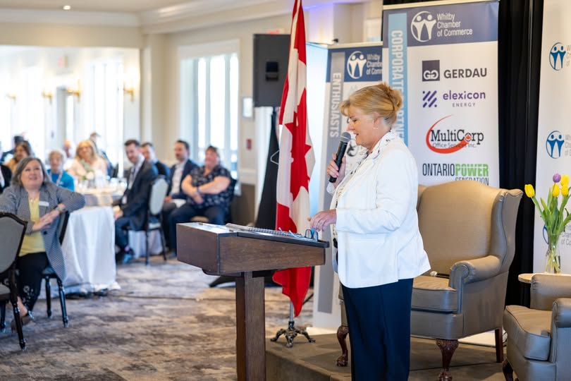 Mayor Roy delivers her 2026 economic update to the Whitby Chamber of Commerce